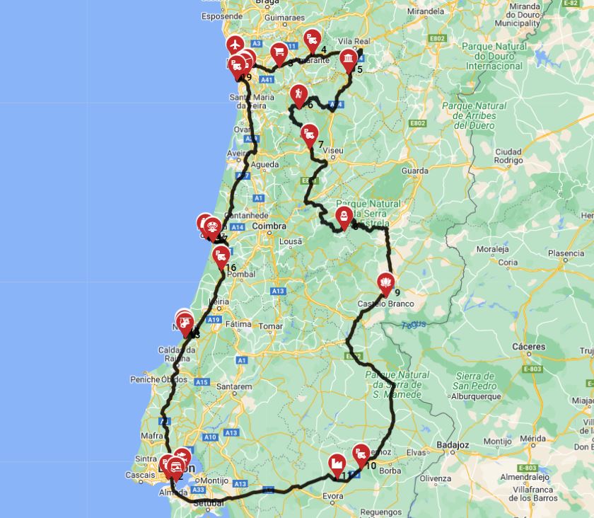 Porto Roundtrip - Central Portugal Including Lisbon